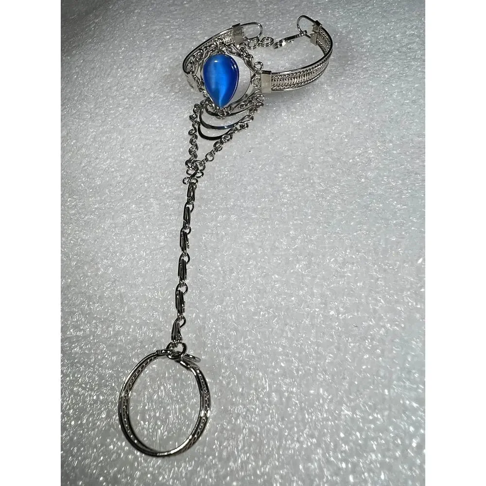 New Bracelet Ring Jewelry Accessory Deadstock Cats Eye Look Bead Costume Witchy